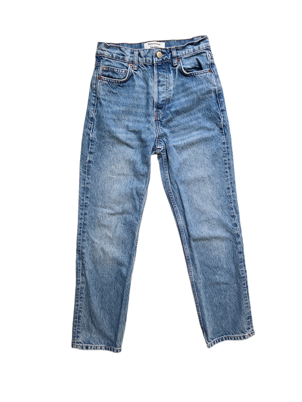 Reformation Cynthia High Rise Straight Cropped Jeans Size 24